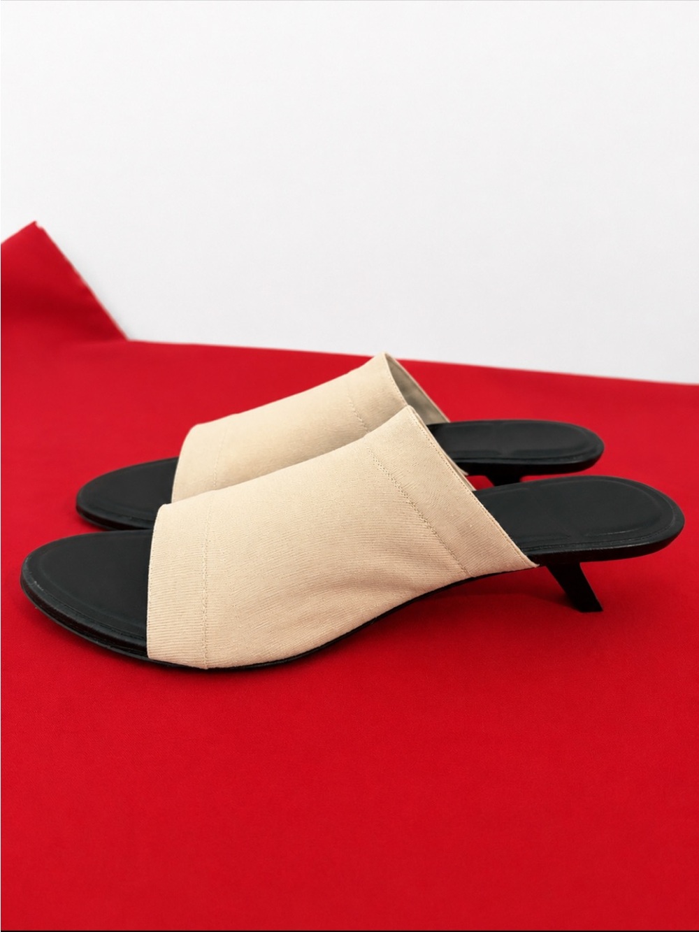 Balenciaga Beige Stretch Sandal Mules Size 39